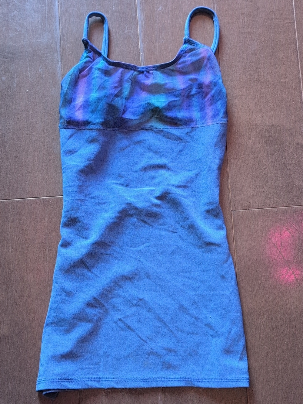 lululemon athletica Blue & Purple Sheer Mini Dress